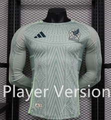 Player Version 2024-2025 Mexico Away Green LS Thailand Soccer Jersey AAA-888