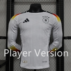 Player Version 2024-2025 Germany Home White LS Thailand Soccer Jersey AAA-888