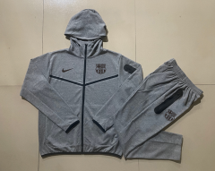 2024-2025 Barcelona Gray Thailand Soccer Jacket Uniform With Hat-815
