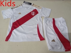 2024-2025 Peru Home White Kids/Youth Soccer Uniform-507