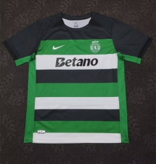 2024-2025 Sporting Clube de Portugal Home Black&White and Green Thailand Soccer Jersey AAA-HR