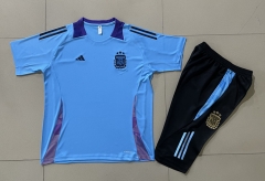 2024-2025 Argentina Light Blue Short-Sleeved Thailand Soccer Tracksuit -815