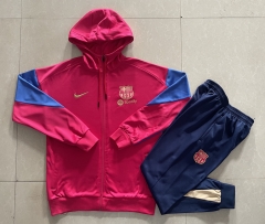2024-2025 Barcelona Red Thailand Soccer Jacket Uniform With Hat-815