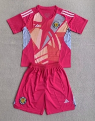 2024-2025 Scotland Goalkeeper Pink Soccer Uniform-AY