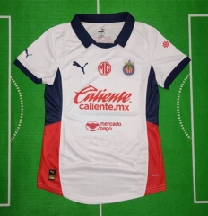 2024-2025 Deportivo Guadalajara Away White Thailand Women Soccer Jersey AAA-912
