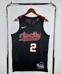 2024 City Edition Portland Trail Blazers Black #2 NBA Jersey-311