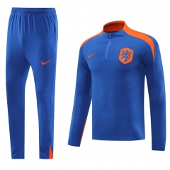 2024-2025 Netherlands Camouflage Blue Thailand Soccer Tracksuit-LH
