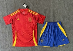 2024-25 Correct Version Spain Home Red Soccer Uniform-6748