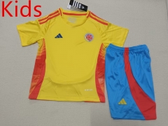 2024-2025 Colombia Home Yellow Kids/Youth Soccer Uniform-507