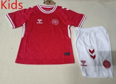 2024-2025 Denmark Home Red Kids/Youth Soccer Uniform-507