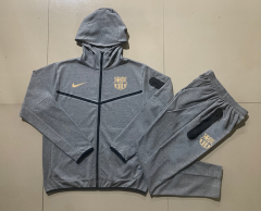 2024-2025 Barcelona Gray Thailand Soccer Jacket Uniform With Hat-815