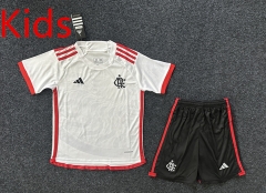 2024-2025 Flamengo Away White Kids/Youth Soccer Uniform-GB