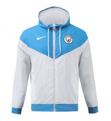 2024-2025 Manchester City Blue&White Thailand Soccer Coat With Hat-518