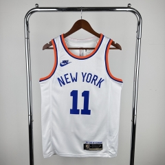75th Anniversary New York Knicks White #11 NBA Jersey-311