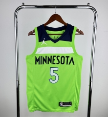 2024 Jordan Limited Version Minnesota Timberwolves Fluorescent Green #5 NBA Jersey-311