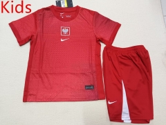 2024-2025 Poland Away Red Kids/Youth Soccer Uniform-507