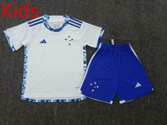 2024-2025 Cruzeiro EC Away White Kids/Youth Soccer Uniform-2483