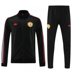 2024-2025 Manchester United Black Thailand Soccer Jacket Uniform-4627