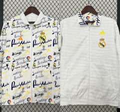 (s-3xl) 2024-2025 Real Madrid White Double-Sided Wear Thailand Trench Coats-0255