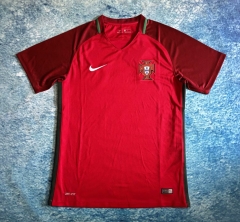 Retro Version 2010 Portugal Home Red Thailand Soccer Jersey AAA-6590