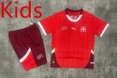 2024-2025 Switzerland Home Red Kids/Youth Soccer Uniform-2483