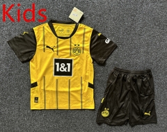 2024-2025 Specail Version Borussia Dortmund Yellow&Black Kids/Youth Soccer Uniform-6748
