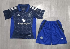 2024-2025 Manchester United Away Royal Blue Soccer Uniform-2353