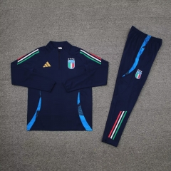 2024-2025 Italy Royal Blue Thailand Soccer Tracksuit Uniform--4627