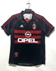Retro Version 98-99 AC Milan 2nd Away Red&Black Thailand Soccer Jersey AAA-811