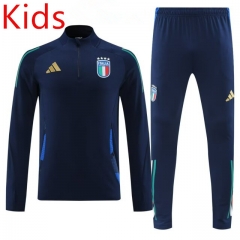 2024-2025 Italy Royal Blue Kids/Youth Soccer Tracksuit-4627