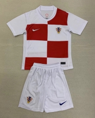 2024-2025 Croatia Home Red&White Soccer Uniform-AY