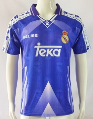 Retro Version 96-97 Real Madrid Away Blue Thailand Soccer Jersey AAA-503