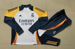 2024-2025 Real Madrid White Thailand Soccer Tracksuit-815