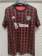 2024-2025 Manchester United Red&Black Thailand Training Jersey AAA-2483