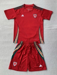 2024-2025 Wales Home Red Soccer Uniform-AY