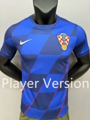 Player Version 2024-2025 Correct version Croatia Away Blue Thailand Soccer Jersey AAA-9665