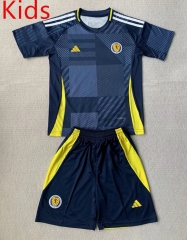 2024-2025 Scotland Home Royal Blue Kids/Youth Soccer Uniform-AY