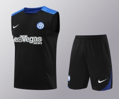 2024-2025 Inter Milan Black Thailand Soccer Vest Uniform-418