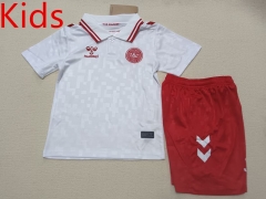 2024-2025 Denmark Away White Kids/Youth Soccer Uniform-507