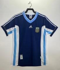 Retro Version 1998 Argentina Away Blue Thailand Soccer Jersey AAA-811