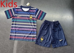 2024-2025 France Royal Blue Kids/Youth Soccer Uniform-8679