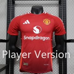 Player Version 2024-2025 Manchester United Home Red Thailand Soccer Jersey AAA-888