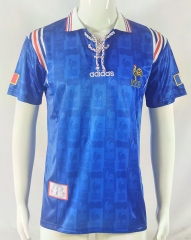 Retro Version 1996 France Home Blue Thailand Soccer Jersey AAA-503