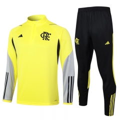 2024-2025 Flamengo Yellow Thailand Soccer Tracksuit-815