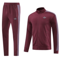 2024-2025 Adidas Maroon Thailand Soccer Jacket Uniform-LH