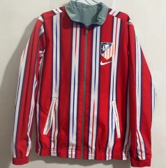 (S-3XL) 2024-2025 Atletico Madrid Red&Light Green Double-Sided Wear Thailand Trench Coats-0255