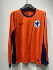 2024-2025 Netherlands Home Orange LS Thailand Soccer Jersey AAA-422