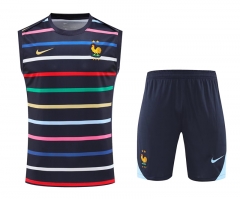 2024-2025 France Royal Blue Soccer Vest Uniform-418