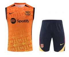 2024-2025 Barcelona Orange Thailand Soccer Vest Uniform-418