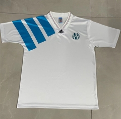 Retro Version 92-93 Olympique de Marseille Home White Thailand Sccer Jersey AAA-811